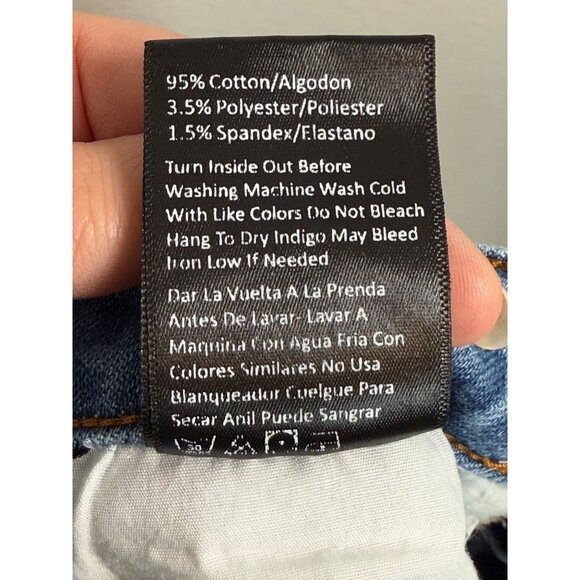 Risen Los Angeles‎ Womens Distressed Crop Jeans Size 27/5 Light Wash Frayed Hem - Picture 9 of 13